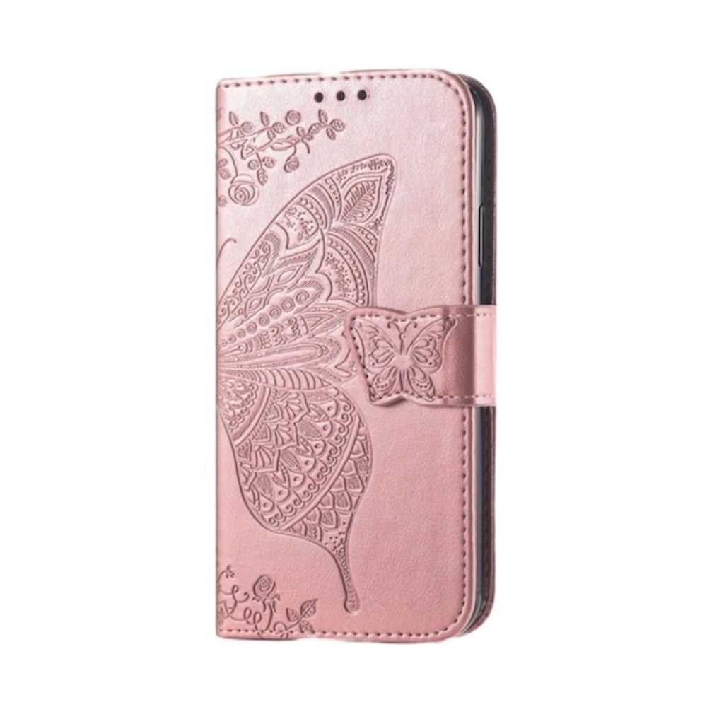 Motorola Moto G 5G 2022 Butterfly Wallet Phone Case In Rose Gold
